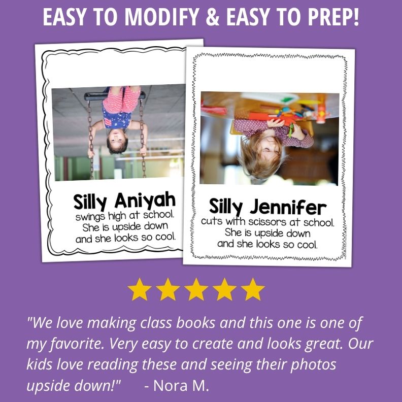 Silly Upside Down Class Book Template