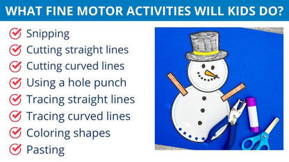 Snowman Fine Motor Craft