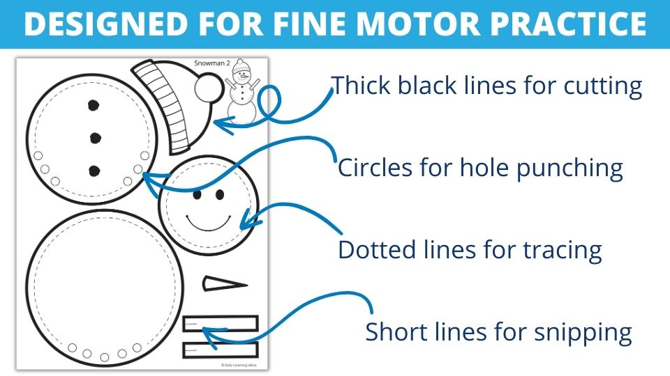 Snowman Fine Motor Craft