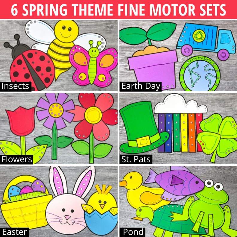 Spring Crafts and Fine Motor Activity Bundle