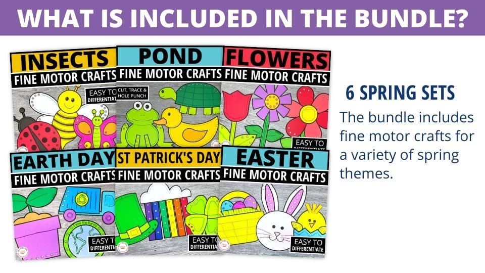 Spring Crafts and Fine Motor Activity Bundle