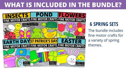 Spring Crafts and Fine Motor Activity Bundle