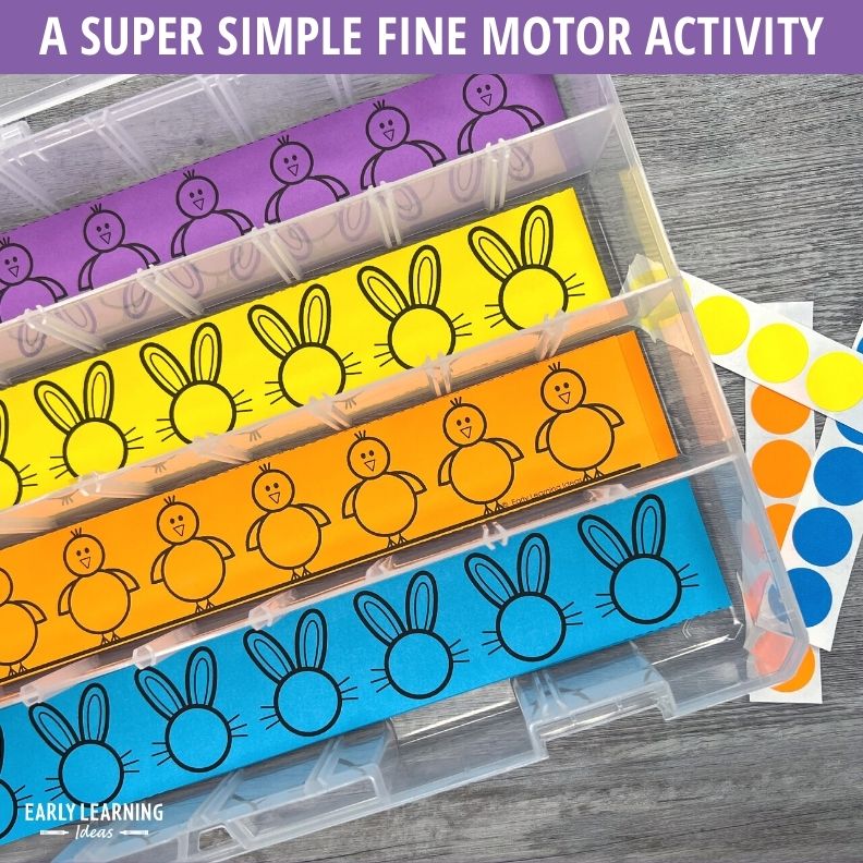 Spring Dot Sticker FIne Motor Activity Strips – Early Learning Ideas