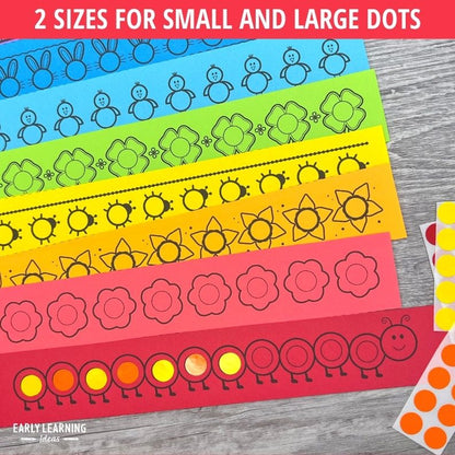 Spring Dot Sticker FIne Motor Activity Strips