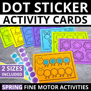 Spring Dot Sticker Fine Motor Task Cards