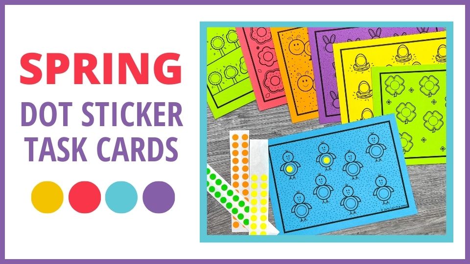 Spring Dot Sticker Fine Motor Task Cards