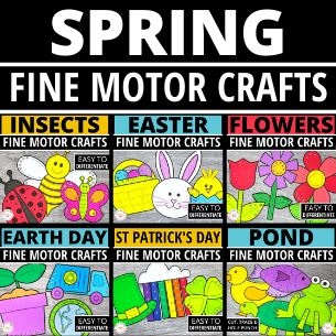 Spring Crafts and Fine Motor Activity Bundle