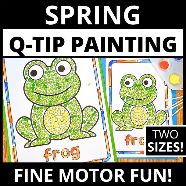 Spring Q-Tip Painting Activities