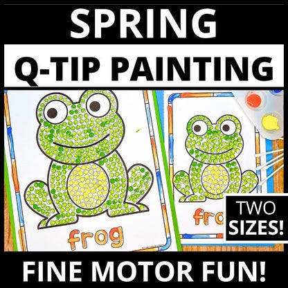 Spring Q-Tip Painting Activities