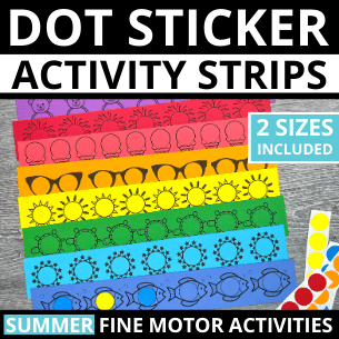 Summer Dot Sticker FIne Motor Activity Strips