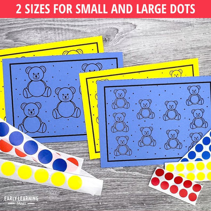 Summer Dot Sticker Fine Motor Task Cards