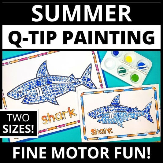 Summer Q-Tip Painting Activities