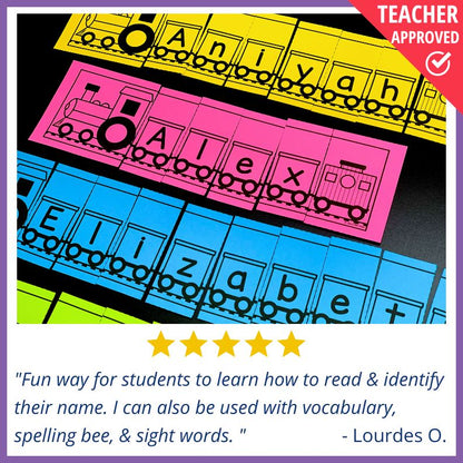 Editable Name Practice Puzzles - Train Name Puzzles