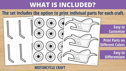 Transportation Crafts and Fine Motor Activities