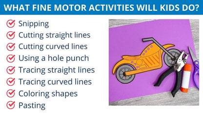 Transportation Crafts and Fine Motor Activities