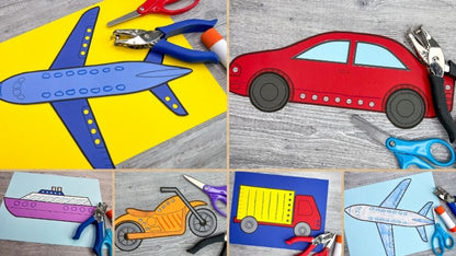 Transportation Crafts and Fine Motor Activities