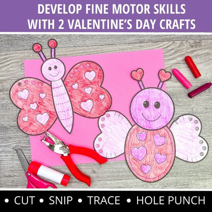 Love Bug Crafts and Fine Motor Activities