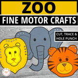 Zoo Animal Fine Motor Craft Activities