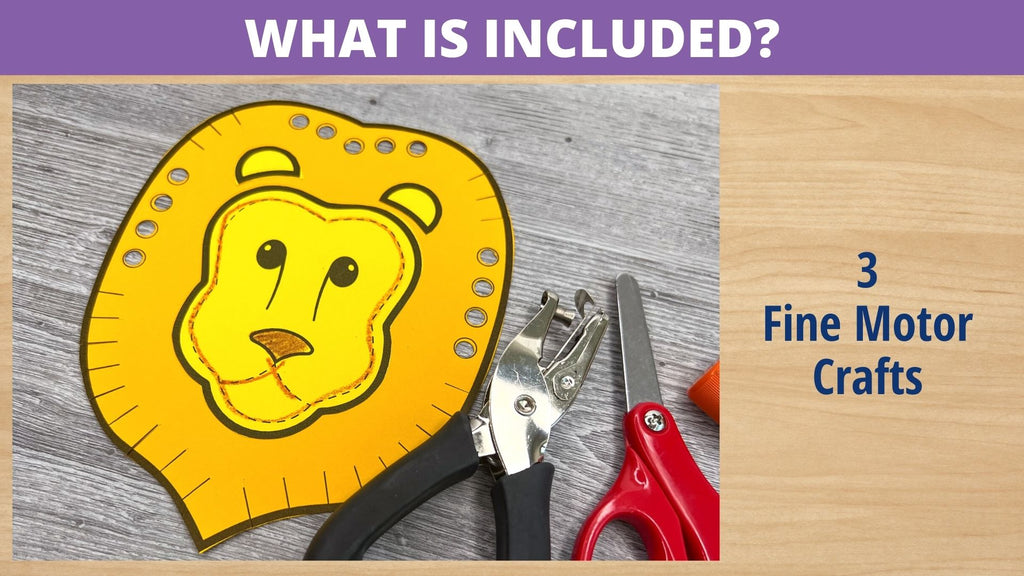 Zoo Animal Fine Motor Craft Activities Early Learning Ideas