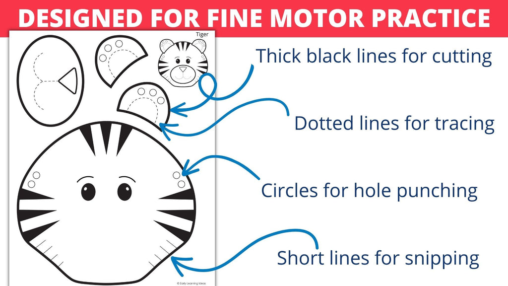 Zoo Animal Fine Motor Craft Activities Early Learning Ideas