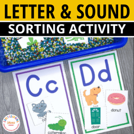 Letter and Beginning Sound Sorting Activity
