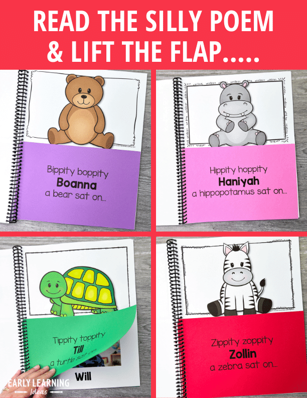 Rhyming Lift-the-Flap Name Books - 4 Versions