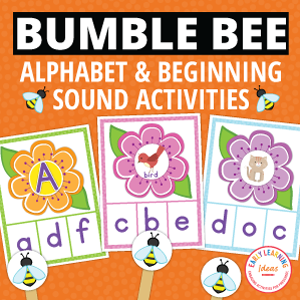 Bees Alphabet & Beginning Sound Clip Cards