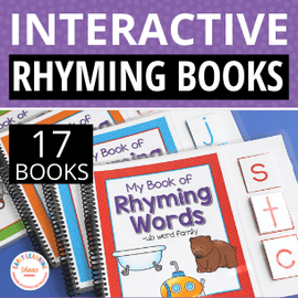 Rhyming Activities - Interactive Word Family Books - 17 Book Set