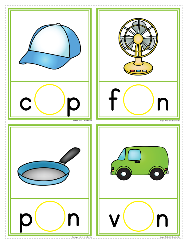 CVC Medial Sounds Clip Cards