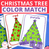 Christmas Activities | Christmas Tree Color Sorting | Color Match Activity