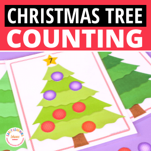 Christmas Tree Math Play Dough Mat