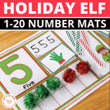 Christmas Elf 1-20 Math Activity Mats