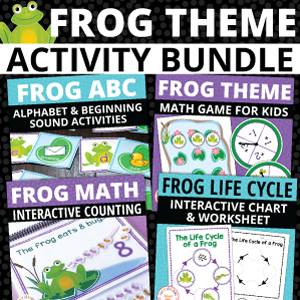 Frogs & Pond Life - Preschool Spring Math Activities & Spring Literacy Centers