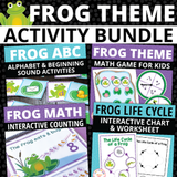 Frogs & Pond Life - Preschool Spring Math Activities & Spring Literacy Centers