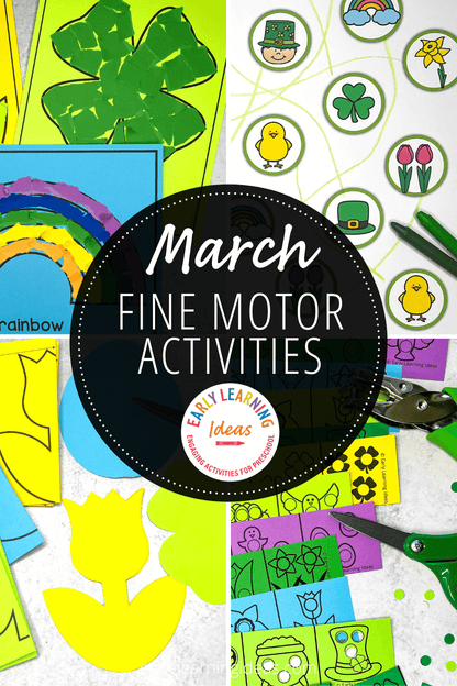 March Fine Motor Activities & St Patrick's Day Fine Motor Crafts