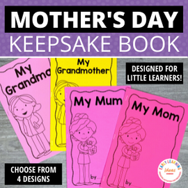 Gift for Mothers Day Craft Activities Book - All About Mom Questionnaire