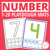 Number Playdough Mats 0-20