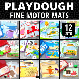 Seasonal Playdough Mats & Number Cards