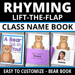 Bear Rhyming Editable Name Book