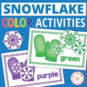 Snowflake Color Sorting Activity – Early Learning Ideas