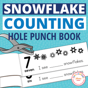 Snowflake Counting 1-10 Interactive Hole Punch Counting Books