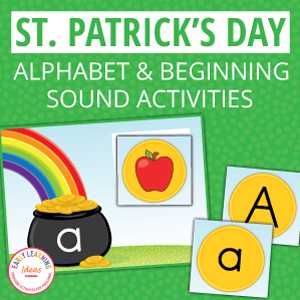 St. Patrick's Day Activities for preschool Alphabet and Beginning Sound Sort