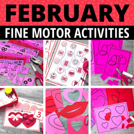 February Fine Motor Activity Set - Valentines Day Fine Motor Activities