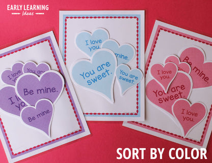 Valentine's Day Sorting Hearts Activity