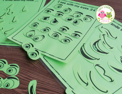 All About Me Build A Face Activity and Play Dough Mats