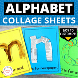 Alphabet Letter Collage Sheets | Editable ABC Activity Pages
