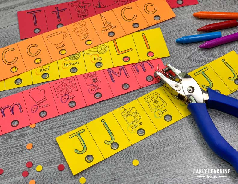 Alphabet Hole Punch Activity & Fine Motor Letter Activities