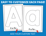 Alphabet Letter Collage Sheets | Editable ABC Activity Pages