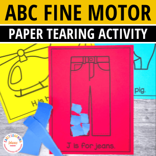 Paper Tearing Alphabet Fine Motor Activity