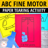 Paper Tearing Alphabet Fine Motor Activity